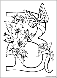 While coloring may not technically be art therapy (according to this psychologist and art therapist), it is a simple, fun, and beneficial way to harmonize the mind and body. Letter B Is For Butterfly Coloring Pages Alphabet Coloring Pages Coloring Pages For Kids And Adults