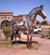 How To Recycle Metal Scrap Animal Sculptures Scrap Metal Art Horse Sculpture Metal Tree Wall Art