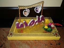 Two Hearts In Love Need No Words Decorative Innovative Arathi Plates Wedding Card Decorations Wedding Plates Wedding Gifts Packaging