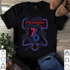 The postseason logo depicts a segmented snake around the liberty bell. Philadelphia 76ers Snake Logo