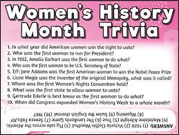 So prepare yourself for laughter, solidarity, brutal honesty, girls' nights out and the occasional tear. Women S History Month Trivia Jamestown Gazette