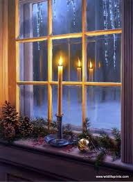 Candle In The Window Christmas Window Decorations Christmas Candle Window Candles