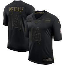 Metcalf's ridiculous tackle even got famous seahawks fan, tj oshie, to open up his wallet. Men S Nike Dk Metcalf Black Seattle Seahawks 2020 Salute To Service Limited Jersey