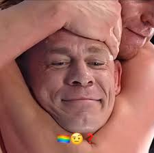 John Cena's face right before he tapped out… The face of a man who  gratefully accepted that his time was over and had no regrets about it.