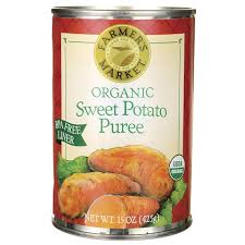 You may home can either variety of sweet potato: Farmer S Market Organic Sweet Potato Puree 15 Oz Can Swanson Health Products