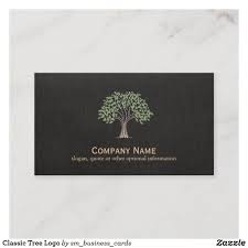Klassisches Baum Logo Visitenkarte