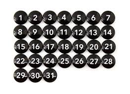 Number Magnets Extra Small 31 Black Glass Magnets In 2020 Glass Magnets Calendar Numbers Magnets