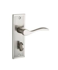Chrome is a popular finish for rose door handles too as it can match any colour scheme as well as coincide with light fixtures and fittings. Satin Nickel 1 Pair Wickes Co Uk Door Handles Bathroom Door Handles Internal Door Handles
