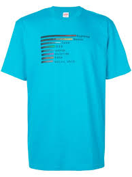 supreme chart t shirt blue