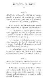 Il ddl zan non tocca in alcun modo la libertà di espressione e di pensiero, ma mira a punire in modo diretto chiunque istighi o commetta reati d'odio basati sulla discriminazione fondata sul genere e sull'orientamento sessuale, o sull'identità di genere: Daniel Cuello S Tweet Per Chi Non Lo Sapesse Il Ddl Zan Chiede Di Aggiungere Delle Parole Ad Un Articolo Gia Esistente Del Codice Penale Il 604 Testo Completo Qui Trendsmap