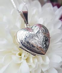 Shop the world's largest children's jewelry store and enjoy a huge selection of 100% safe, quality jewelry for babies, toddlers, and little girls. Large Sterling Silver Engraved Heart Locket Necklace