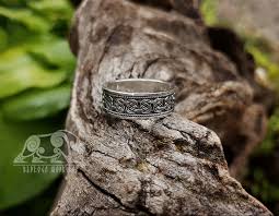 Viking Ring With Traditional Viking Ornament Sterling Silver Etsy Viking Ring Viking Jewelry Viking Ornament