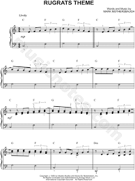 Print And Download Sheet Music For Rugrats Theme From Rugrats Sheet Music Arranged For Easy Piano In C Major Sheet Music Easy Piano Download Sheet Music