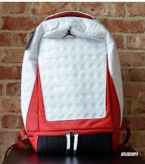 Jordan Retro 13 Backpack Black And White Nike Air Jordan 13 Xiii Retro White Red Backpack 9a1898 001 Red Backpack Bags Man Bag