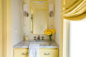 The powder room flaunts an elegant mirror over a strapping vanity; Our 30 Favorite Powder Rooms Hgtv