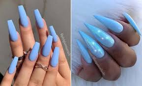The baby blue floral nail art design. 23 Stunning Ways To Wear Baby Blue Nails Page 2 Of 2 Stayglam