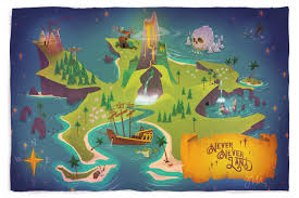 Neverland Karte Drucken Etsy In 2020 Neverland Map Disney Art Map Print