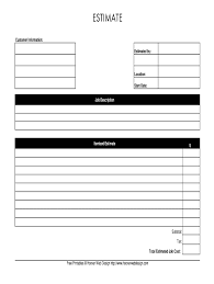 The happiness after building a new home is immeasurable. Estimate Template Fill Online Printable Fillable Blank Pdffiller