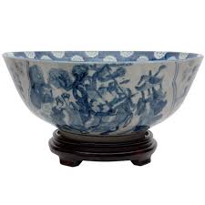Oriental Furniture 14 In Porcelain Decorative Bowl In Blue Blue White In 2020 Decorative Bowls Oriental Furniture Porcelain Bowl