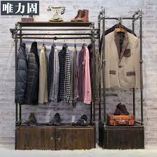 Architecture Mesmerizing Vintage Clothes Rack Wardrobe Racks Amazing Rustic Garment Metal With Doub Rustic Clothes Racks Clothing Rack Clothing Store Displays