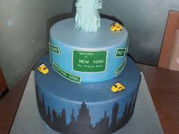 Cake decorating is one of the sugar arts that uses icing or frosting and other edible decorative elements to make plain cakes more visually interesting. New York Themed Cake Cakecentral Com