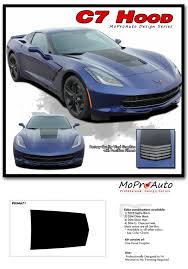 Details About 2014 2019 Corvette C7 Hood Center Blackout Vinyl Graphic Decal 3m Pro Stripes