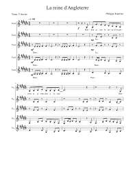 La Reine D Angleterre Philippe Katerine Sheet Music For Vocals Contrabass Tambourine Mixed Ensemble Musescore Com