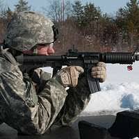 U.S. Army Spc. Mitchell R. Fromm, representing the 428th Engineer Company,  disassembles an M16A2 rifle during the Army warrior task event at the 372nd  Engineer Brigade's best warrior competition in Fort McCoy