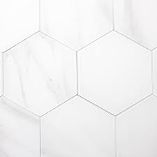 Maybe you would like to learn more about one of these? 8 X8 White And Gray Calacata Marble Look Glass Hexagon Wall Tile Set Of 36 Contemporary Wall And Floor Tile By Abolos Houzz
