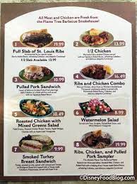 Review Lunch At Animal Kingdom S Flame Tree Barbecue Including The New Full Slab Of Ribs The Disney Food Blog Flame Tree Disney World Food Disney Food