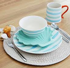 All that work you imagined has already been done by expert craftspeople, who shaped and colored wood so that your home will feel like a bungalow by the bay. Ceramic Coastal Theme Dinnerware Sets For Sea Inspired Dining Entertaining Coastal Decor Ideas Interior Design Diy Shopping