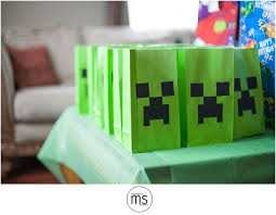 A Minecraft Birthday Party Minecraft Birthday Minecraft Birthday Party Diy Birthday Party