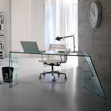 Tonelli Penrose Glass Office Desk Glass Office Furniture Ultra Modern Glass Desk Office Glass Desk Office Furniture Modern