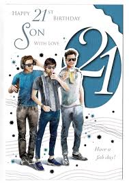 Congratulations on your new chapter. Son 21st Birthday Card Happy 21st Birthday Son With Love With Love Gifts Cards