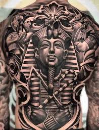 This is a nicely articulated egyptian style chest tattoo that features the pyramids of giza above, while this new wave egyptian tattoo cleanly separates the abstract from realism in stunning fashion. Egyptian Tattoos Why Are We Still So Interested In Ancient Egypt