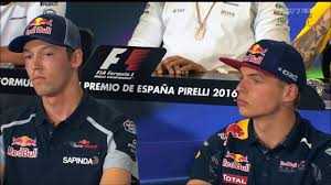 He had a really solid race and the red flag ruined it by putting a speed demon chasing a podium behind him that honestly had no bussiness. F1 2016 Spain Kvyat Verstappen Swap Youtube