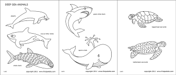 Coloring pages of sea creatures. Sea Animals Free Printable Templates Coloring Pages Firstpalette Com