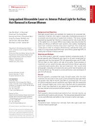 I have found the treatments they provide to be cheaper than most clinics, and even though i have embarrassingly sensitive skin, i have not needed a cold pack or wet. Pdf Long Pulsed Alexandrite Laser Vs Intense Pulsed Light For Axillary Hair Removal In Korean Women