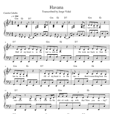 Camila Cabello Havana Partitura Piano Solo Music Chords Pop Songs Piano Songs