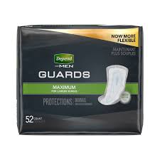 Depend® offers a full range of moderate to heavy absorbent products for incontinence that gives people the freedom to be active and independent. Depend Incontinence Guards For Men Maximum Absorbency 52 Count