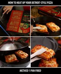It may be stubborn in its resistance to the typical pizza form. Jet S Pizza On Twitter Very Important Information Below Here S How You Can Reheat Your Detroit Style Slice For That Perfect Crispy Crust