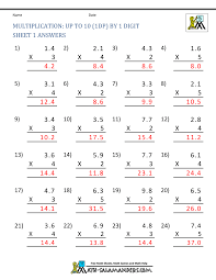 Multiplying decimals using number lines. Printablen Sheets Grade Free Math Digits Decimals Tenths Digit And Division Worksheets Multiplying Mixed Numbers Worksheet Hard Problems For Graders Class Maths Timed Samsfriedchickenanddonuts