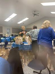 Cyndi Colegrove Holloway, Donna Burkett Morgan and Clara Kalal being busy! 