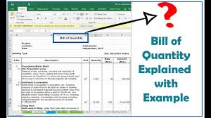 4.6 bill of quantities will reduce the cost of construction. What Is Bill Of Quantity Boq Explained In Detail With Example Youtube