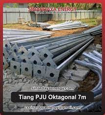 Oktagonal cipta sarana, tangerang selatan. Jual Tiang Pju Oktagonal 7m Galvanis