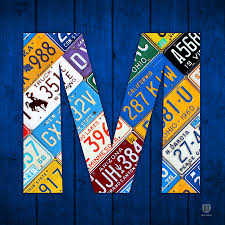 3d alphabetbuchstabe m goldenes design schriftarten . Letter M Alphabet Vintage License Plate Art Mixed Media By Design Turnpike