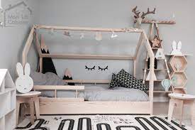 for a mattress of 90x200 colour wood white grey black pink or mint removable safety barriers bed bas girls bedroom furniture baby room decor toddler rooms