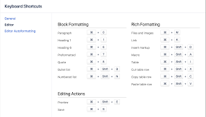Keyboard Shortcuts Confluence Data Center And Server 7 10 Atlassian Documentation