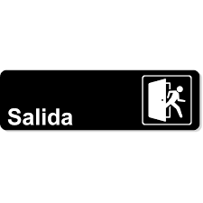 Here are some common classroom activities in spanish: Spanish Exit Icon Sign Custom Sohs