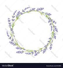 Circle Of Lavender Flowers Vector Image By Lidiebug Lavender Flowers Lavender Circle